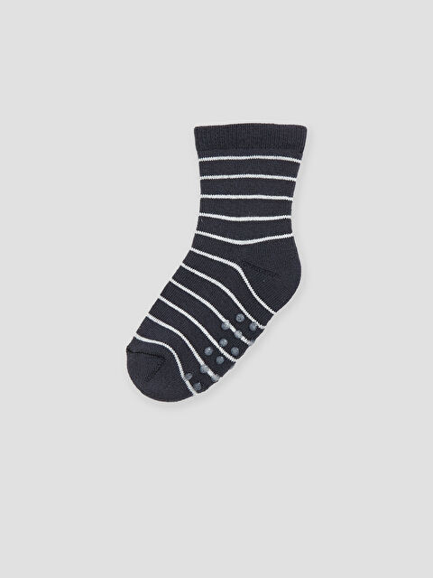 LCW baby Kaydırmaz Tabanlı Çizgili Erkek Bebek Soket Çorap - W4KY99Z1-D5D