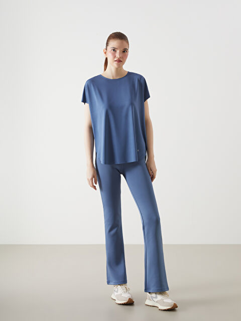 KOOR SPORT Beli Lastikli İspanyol Paça Kadın Tayt Pantolon - W4L078Z8-H7T