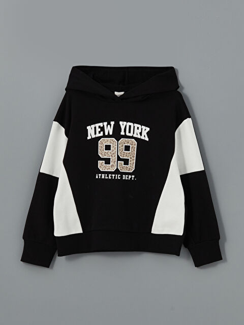 LCW Kids Kapüşonlu Kız Çocuk Sweatshirt - W4L089Z4-CVL