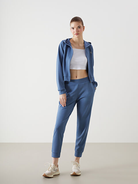 KOOR SPORT Beli Lastikli Baskılı Kadın Jogger Eşofman Altı - W4L138Z8-H7T