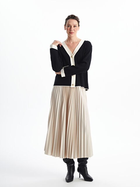 LC WAIKIKI Beli Lastikli Kadın Pileli Etek - W4L204Z8-YC3