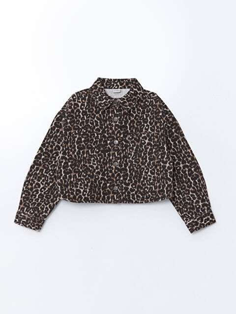 LCW Kids Leopar Desenli Kız Çocuk Gömlek Ceket - W4L418Z4-LQY