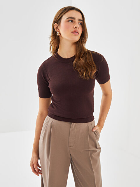 LCW Vision Bisiklet Yaka Kadın Triko Kazak - W4L565Z8-R3J