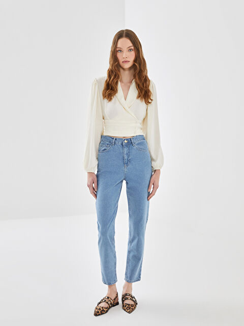 LCW Jeans Mom Fit Kadın Jean Pantolon - W4L618Z8-311