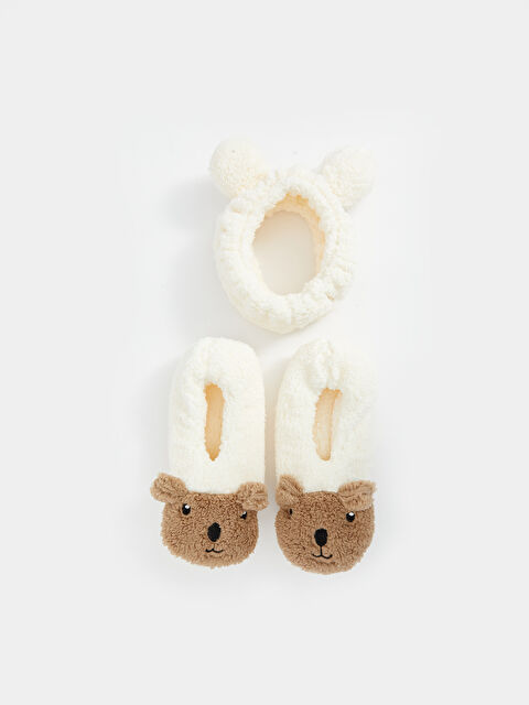 LCW DREAM Kadın Ev Çorabı ve Saç Bandı - W4L640Z8-FDU