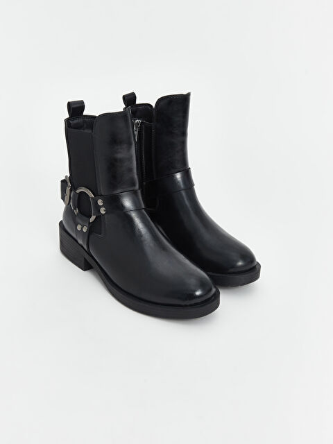 KOOR Deri Görünümlü Kadın Bot - W4L773Z8-HUC