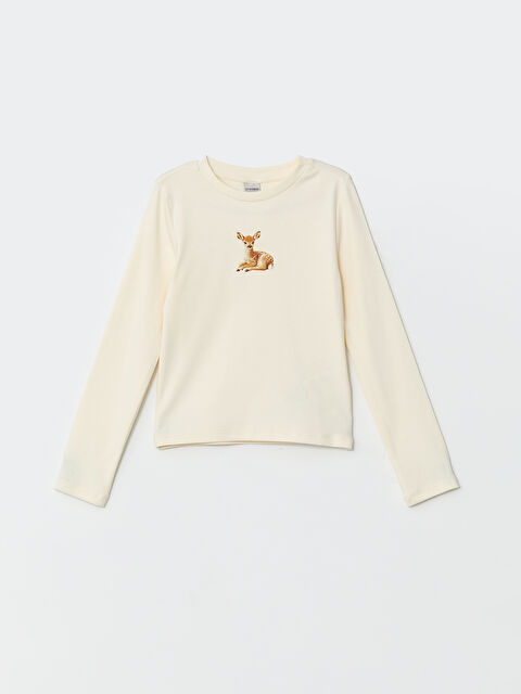 LCW Kids Bisiklet Yaka Kız Çocuk Tişört - W4L917Z4-FDW