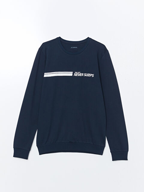 LC WAIKIKI Bisiklet Yaka Uzun Kollu Erkek Pijama Üst - W4L942Z8-RFF