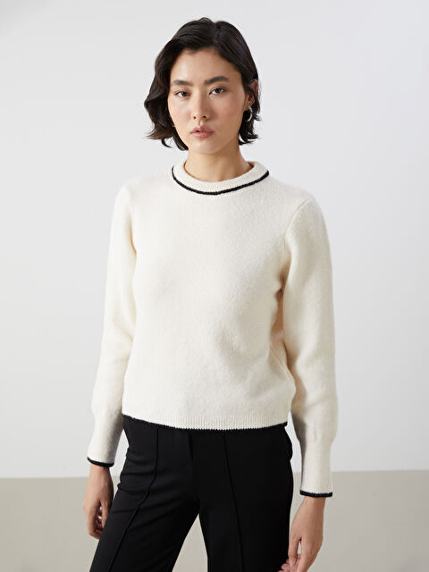 LCW Vision Bisiklet Yaka Kadın Triko Kazak - W4L990Z8-FDU