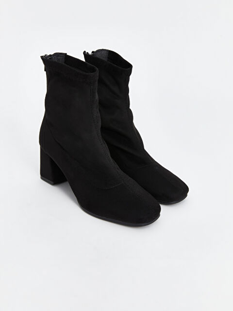 KOOR Fermuarlı Süet Görünümlü Kadın Bot - W4LA13Z8-HUC