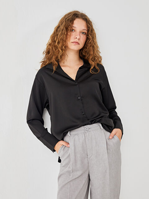 LC WAIKIKI Saten Kadın Gömlek - W4LA67Z8-CVL