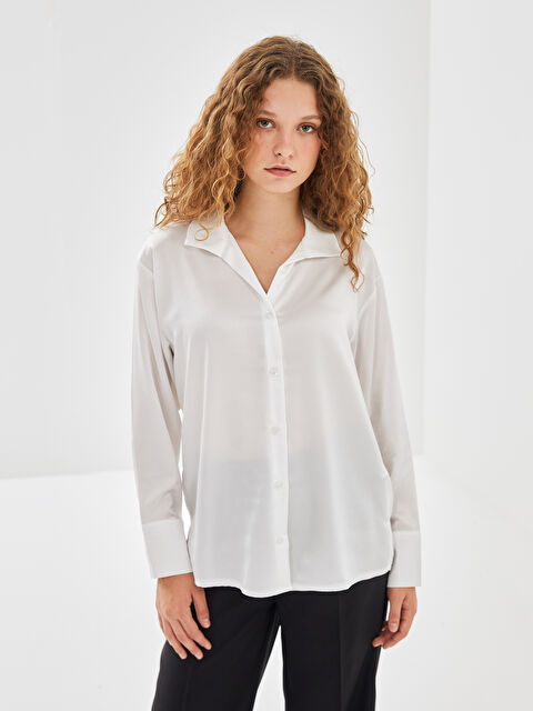 LC WAIKIKI Saten Kadın Gömlek - W4LA67Z8-Q6K