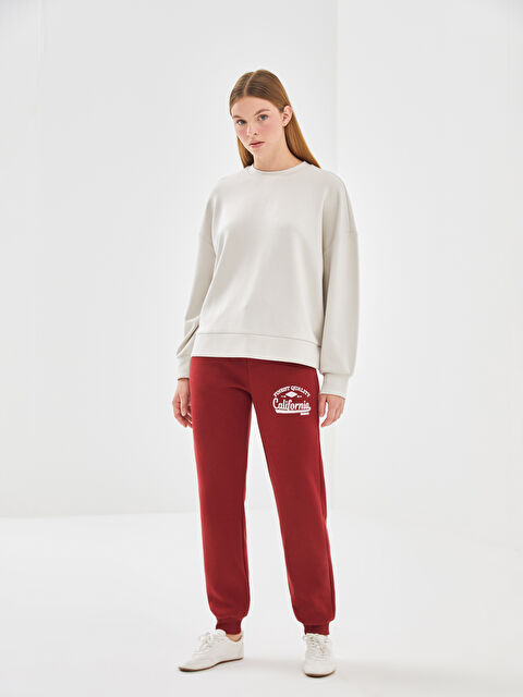 LC WAIKIKI Beli Lastikli Baskılı Kadın Eşofman Alt - W4LB71Z8-11N