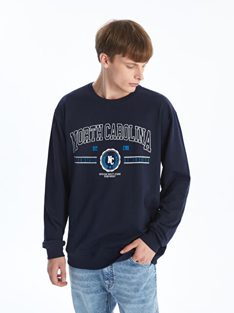 LC WAIKIKI Bisiklet Yaka Uzun Kollu Erkek Sweatshirt - W4LB93Z8-14S