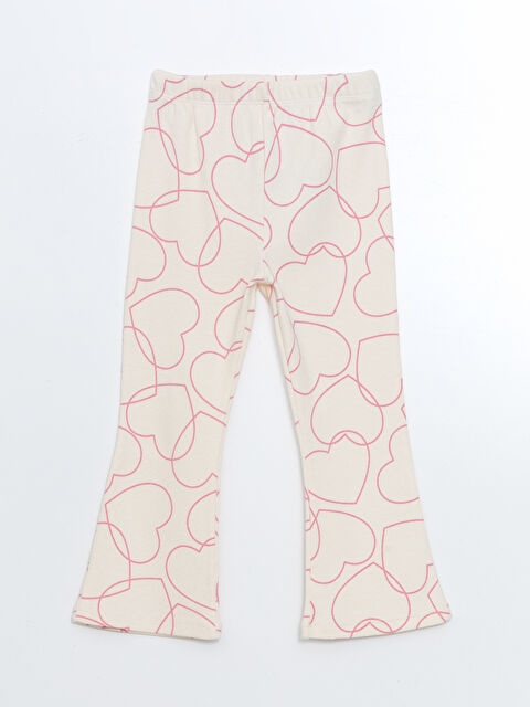 LCW Kids Beli Lastikli İspanyol Paça Kız Çocuk Tayt Pantolon - W4LC30Z1-LT4