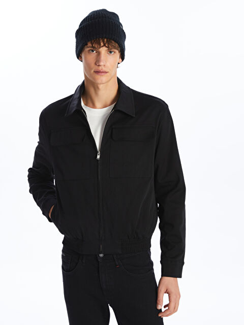 LCW ECO Rahat Kalıp Gömlek Yaka Erkek Mont - W4LC87Z8-CVL