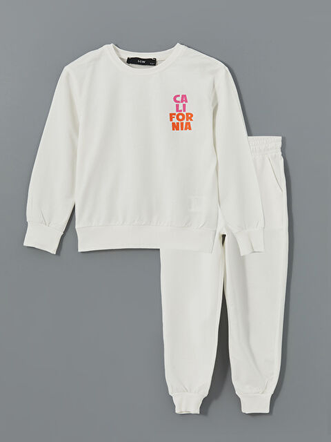 LCW Kids Bisiklet Yaka Kız Çocuk Eşofman Takım - W4LD57Z4-FDU