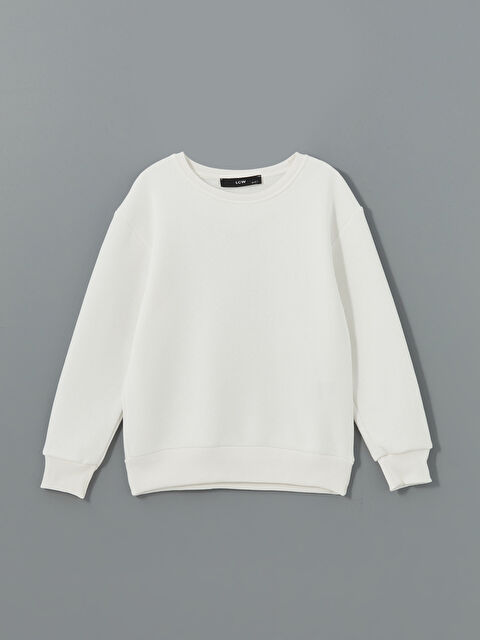 LCW Kids Bisiklet Yaka Kız Çocuk Sweatshirt - W4LD69Z4-FDU