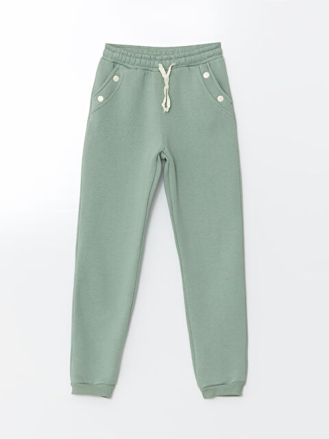 LCW Kids Beli Lastikli Kız Çocuk Jogger Eşofman Altı - W4LE94Z4-RDZ