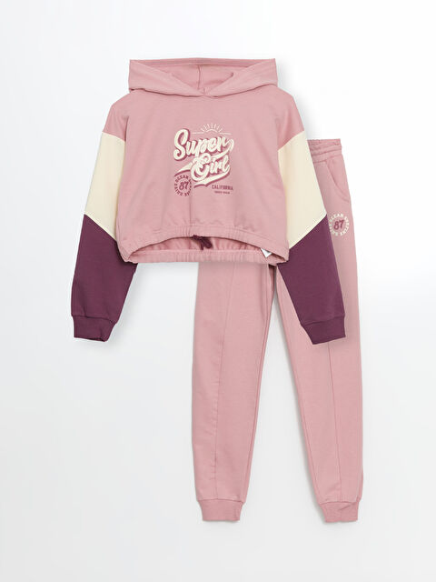 LCW Kids Kapüşonlu Kız Çocuk Eşofman Takım - W4LF19Z4-FSX