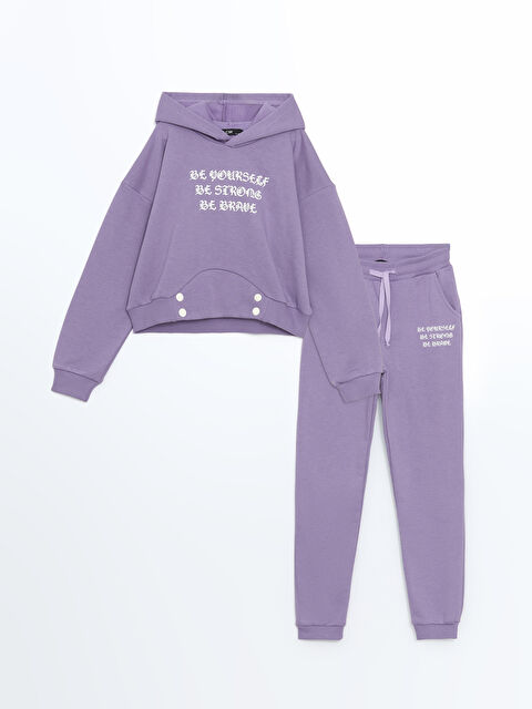 LCW Kids Kapüşonlu Kız Çocuk Eşofman Takım - W4LF20Z4-GNG