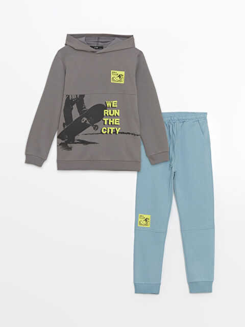 LCW Kids Kapüşonlu Erkek Çocuk Eşofman Takım - W4LF23Z4-GW2