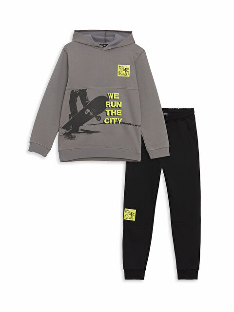 LCW Kids Kapüşonlu Erkek Çocuk Eşofman Takım - W4LF23Z4-HEG