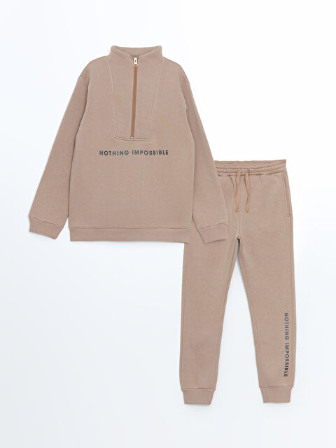 LCW Kids Dik Yaka Erkek Çocuk Eşofman Takım - W4LF27Z4-FRJ