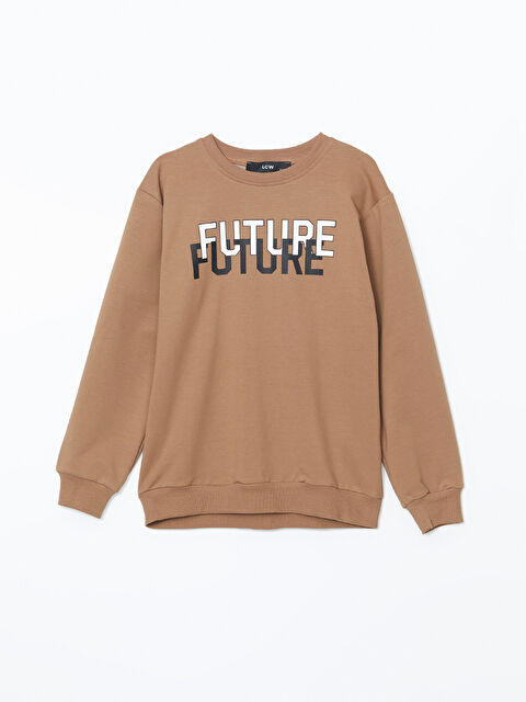 LCW Kids Bisiklet Yaka Erkek Çocuk Sweatshirt - W4LF67Z4-D8W