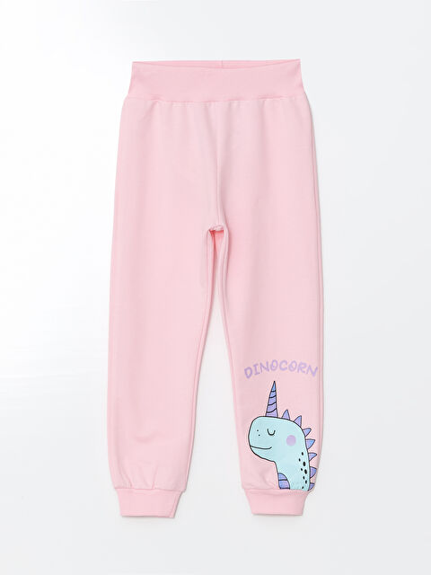 LCW Kids Beli Lastikli Kalın Baskılı Kız Bebek Eşofman Alt - W4LG24Z1-FSX