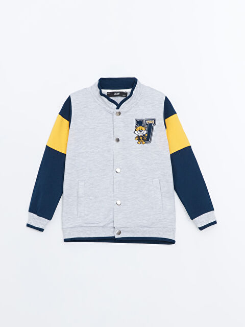LCW Kids Nakışlı Erkek Çocuk Kolej Ceket - W4LG58Z1-DEK