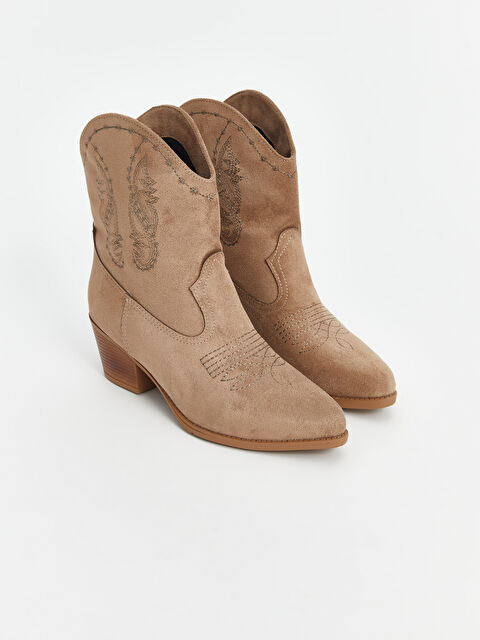 KOOR Süet Görünümlü Kadın Kovboy Çizme - W4LI17Z8-FM2