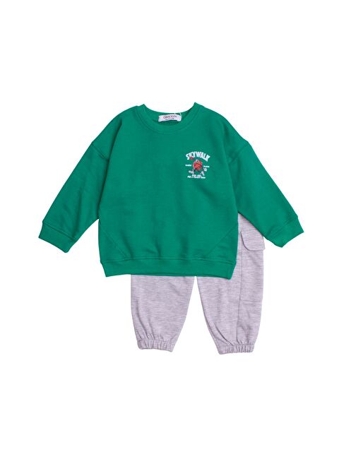 Kidex's Bisiklet Yaka Erkek Bebek Eşofman Takımı - W4LI47Z1-RSK