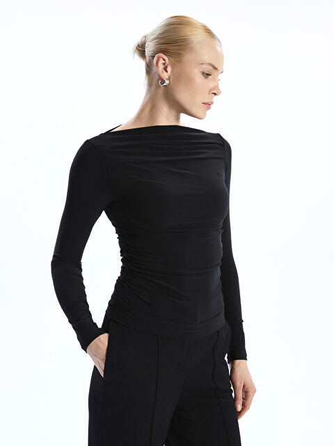 LCW Vision Kayık Yaka Kadın Body - W4LI83Z8-CVL