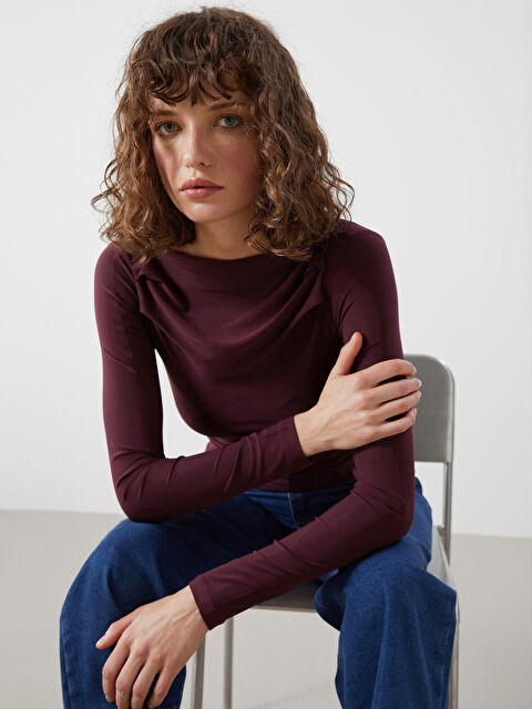 LCW Vision Kayık Yaka Kadın Body - W4LI83Z8-HNV