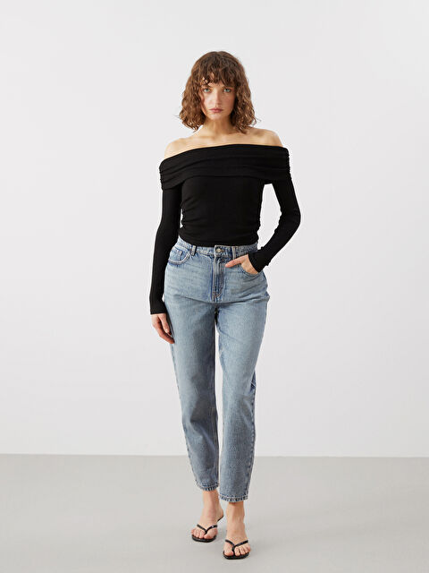 LCW Vision Kayık Yaka Kadın Body - W4LI85Z8-CVL