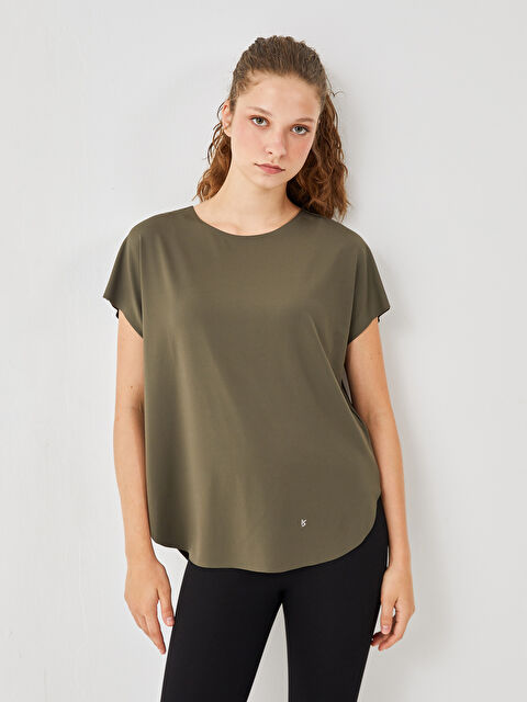 KOOR SPORT Bisiklet Yaka Kadın Tişört - W4LI89Z8-H0E