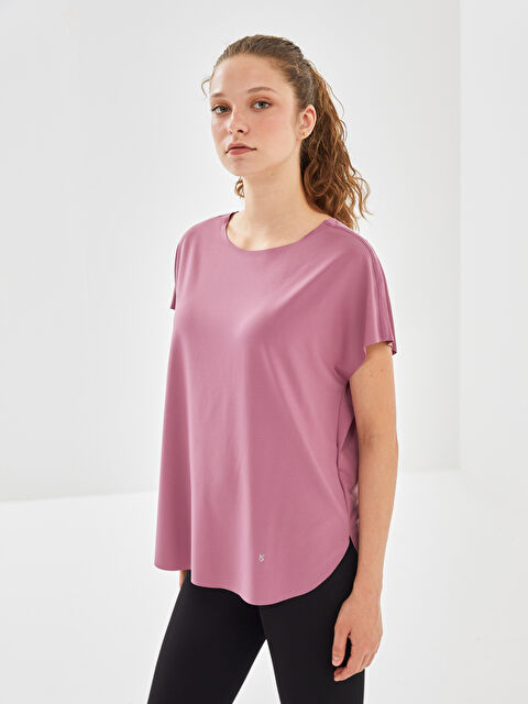 KOOR SPORT Bisiklet Yaka Kadın Tişört - W4LI89Z8-H4P