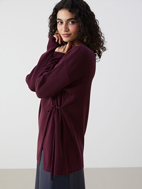 LCW Modest Bisiklet Yaka Kadın Triko Tunik - W4LJ11Z8-CZF