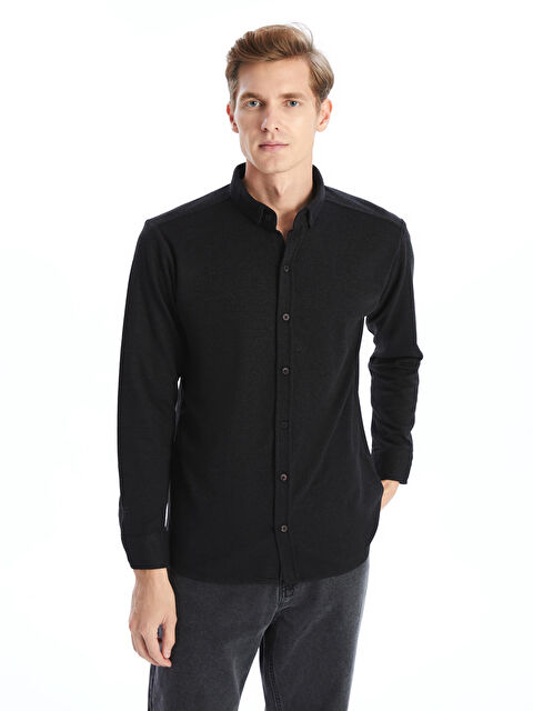 LCWAIKIKI Classic Slim Fit Uzun Kollu Erkek Gömlek - W4LJ18Z8-RQL