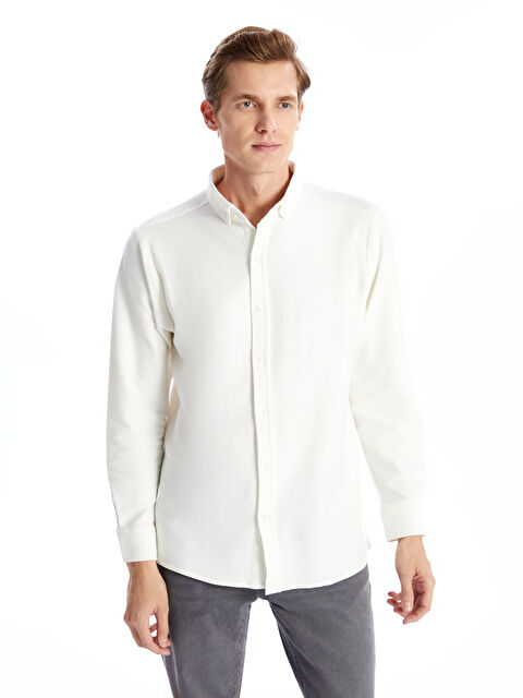 LCWAIKIKI Classic Slim Fit Uzun Kollu Erkek Gömlek - W4LJ19Z8-Q6K