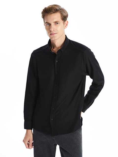 LCWAIKIKI Classic Slim Fit Uzun Kollu Erkek Gömlek - W4LJ19Z8-RQL