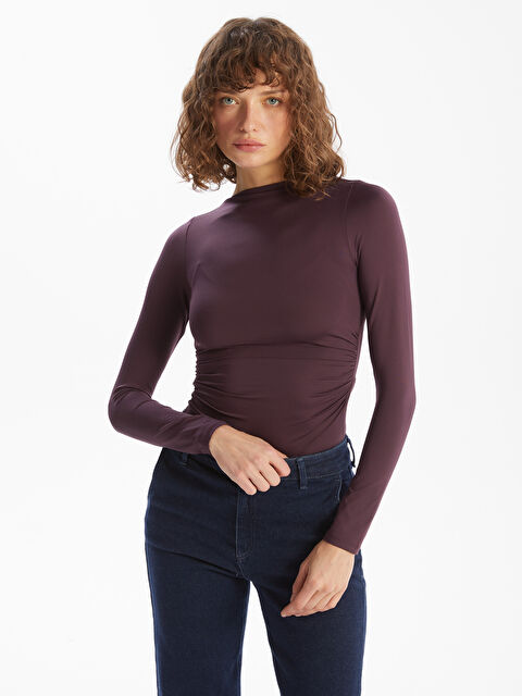 LCW Vision Dik Yaka Kadın Bodysuit - W4LJ80Z8-HQ4