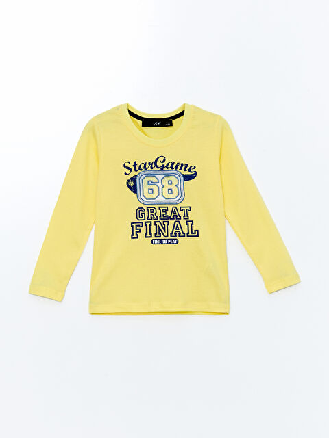 LCW Kids Bisiklet Yaka Baskılı Erkek Bebek Tişört - W4LJ82Z1-FRL