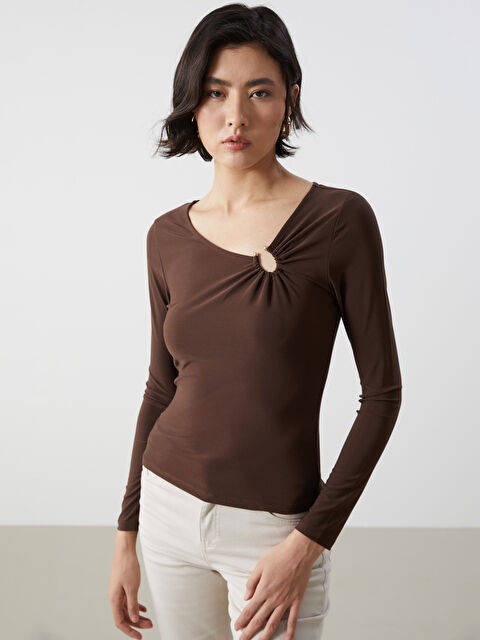 LCW Vision Bisiklet Yaka Kadın Body - W4LJ97Z8-HLD