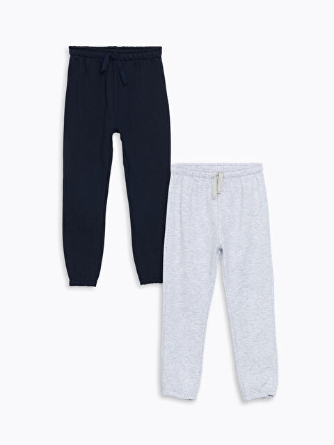 LCW Kids Beli Lastikli Erkek Çocuk Jogger Eşofman Alt 2'li - W4LL24Z1-D5P