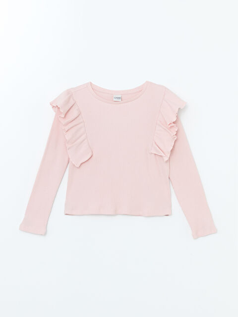 LCW ECO Bisiklet Yaka Kız Çocuk Tişört - W4LL39Z4-G4V