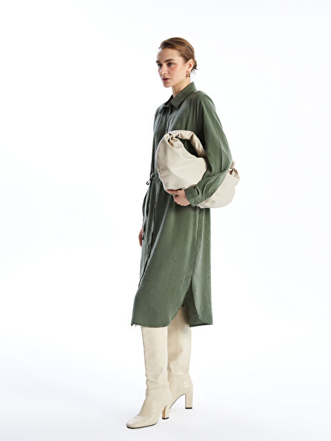 LCWAIKIKI Classic Loose Fit Kadın Gömlek Elbise - W4LL93Z8-CX0
