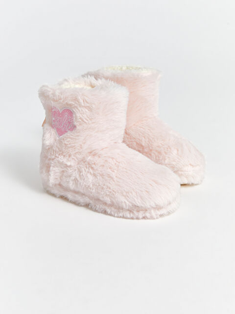 LCW STEPS Nakışlı Pelüş Kız Bebek Ev Botu - W4LM05Z1-DMQ