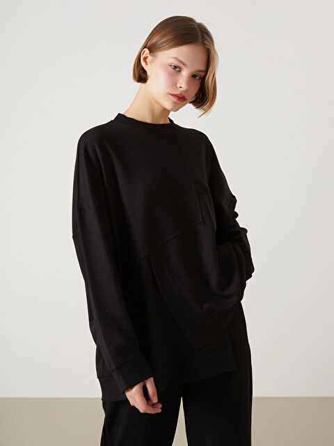 KOOR SPORT Bisiklet Yaka Kadın Sweatshirt - W4LM25Z8-CVL